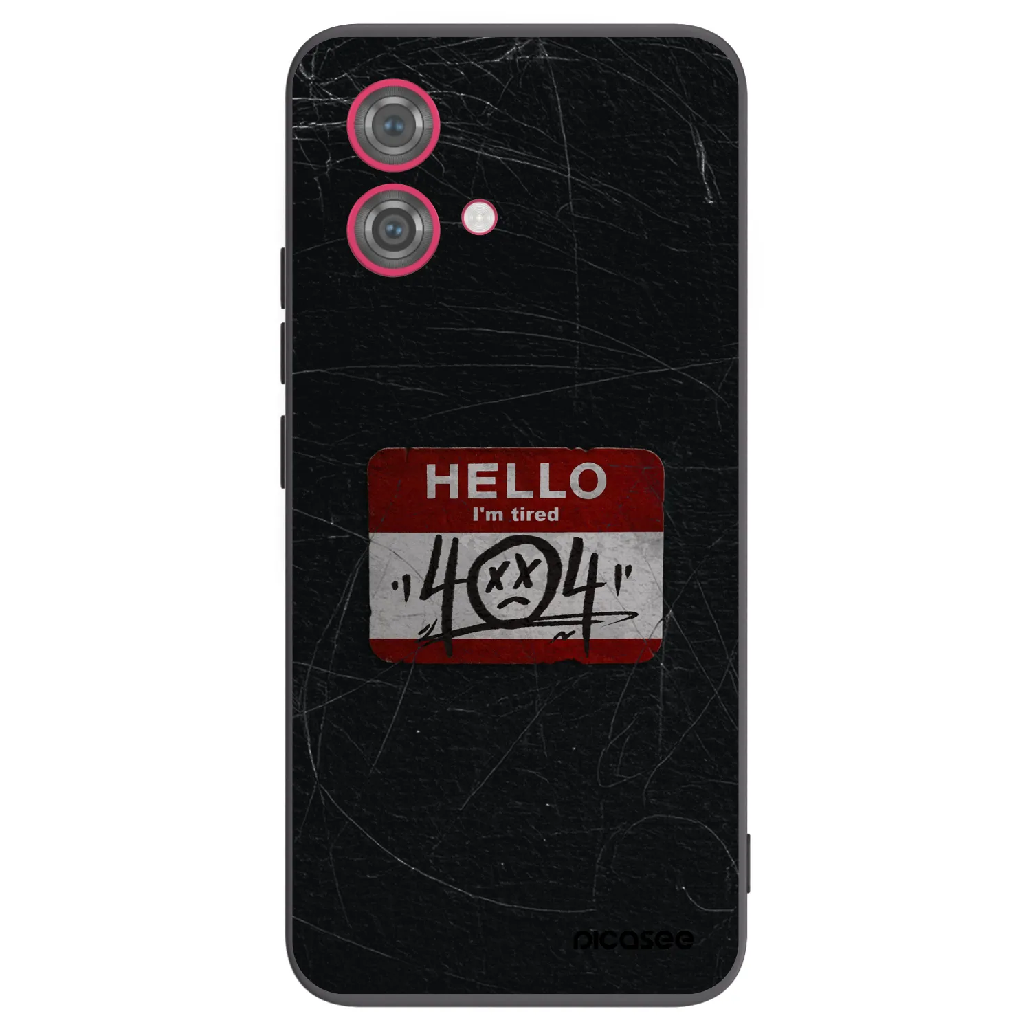 Picasee silikonový černý obal pro Motorola Moto G84 5G - HELLO 404