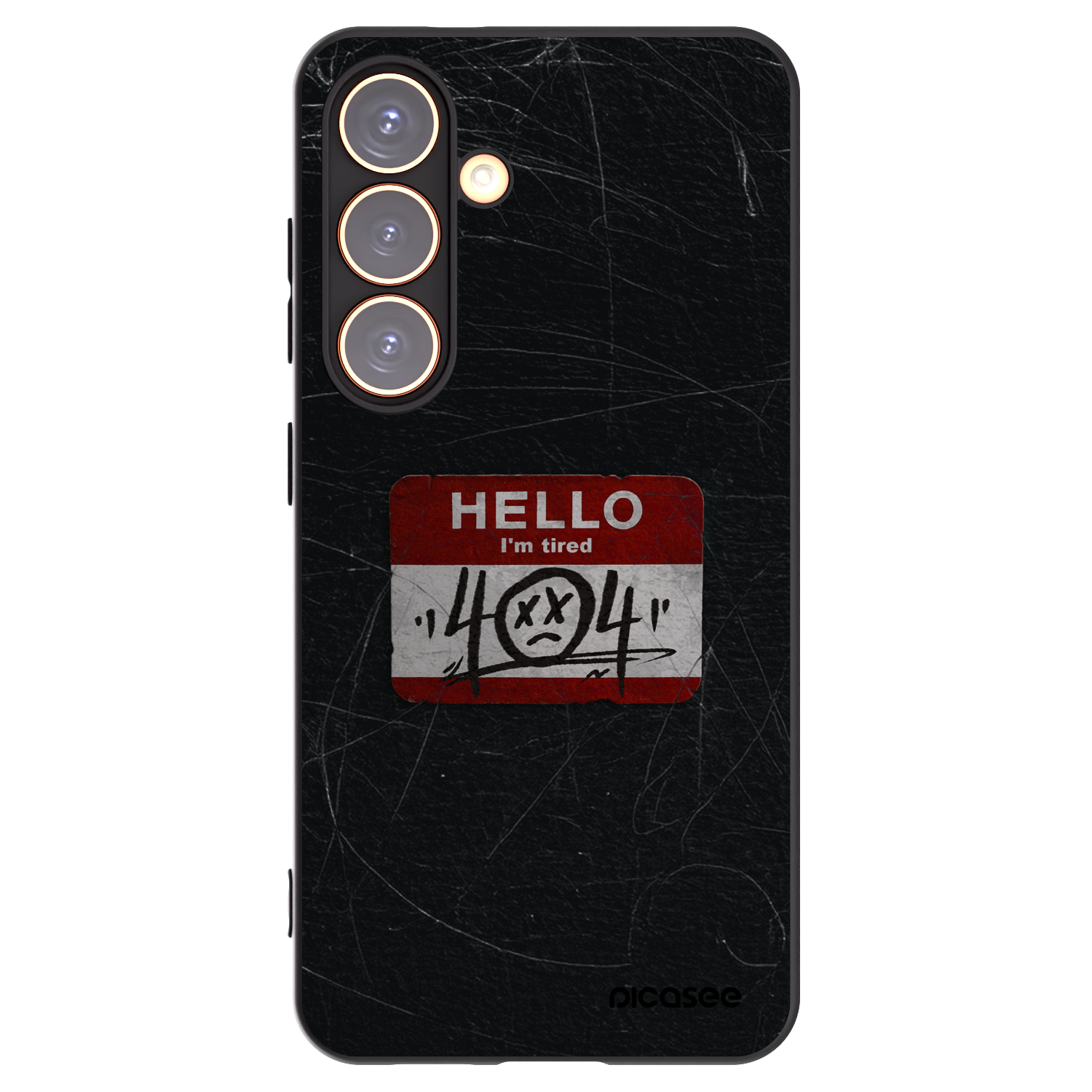 Picasee silikonový černý obal pro Samsung Galaxy S24 S921B 5G - HELLO 404