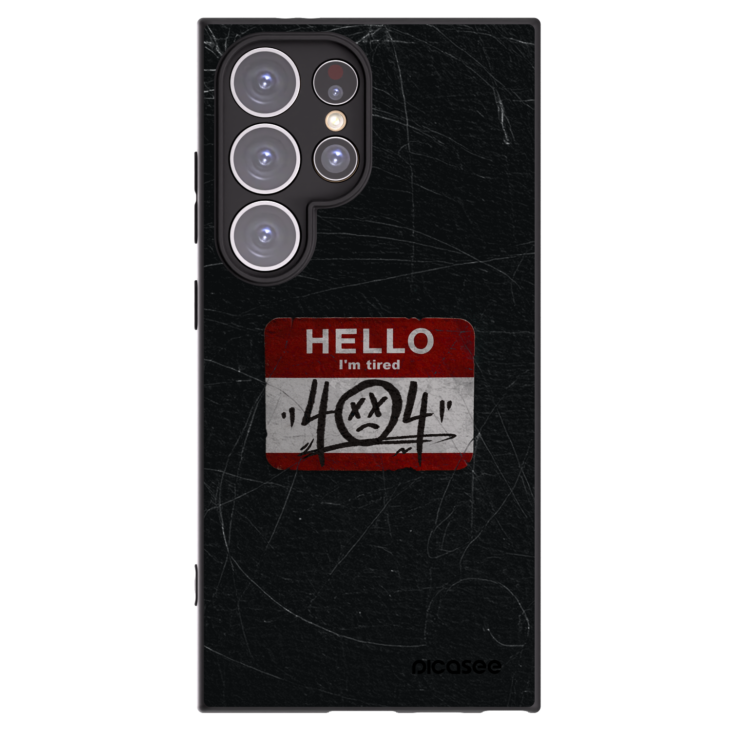 Picasee silikonový černý obal pro Samsung Galaxy S24 Ultra S928B 5G - HELLO 404