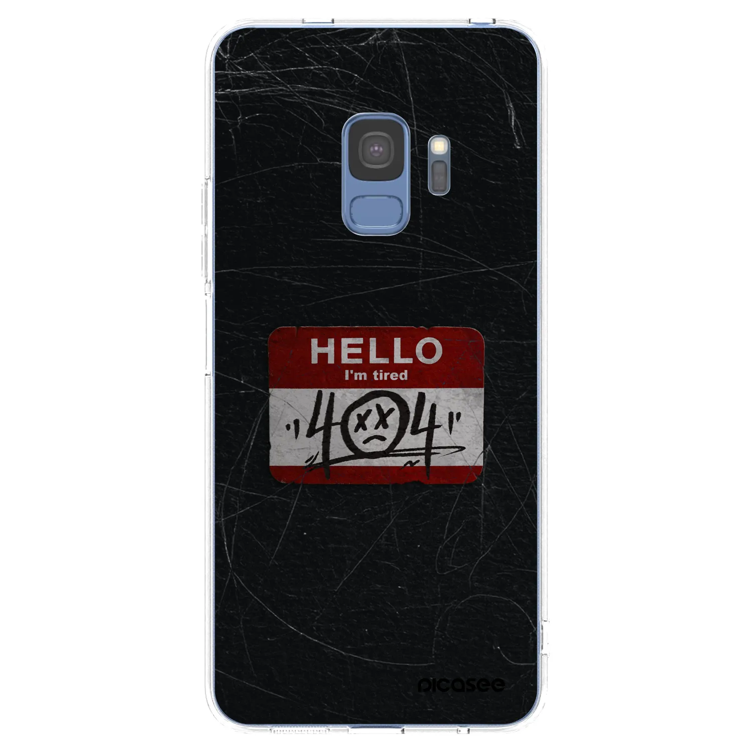 Picasee silikonový průhledný obal pro Samsung Galaxy S9 G960F - HELLO 404