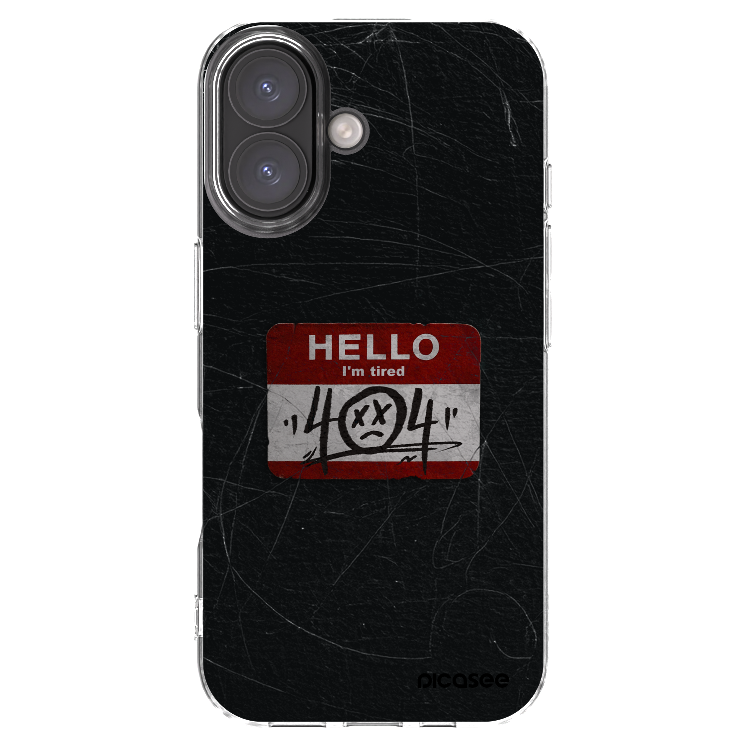 Picasee silikonový průhledný obal pro Apple iPhone 16 - HELLO 404