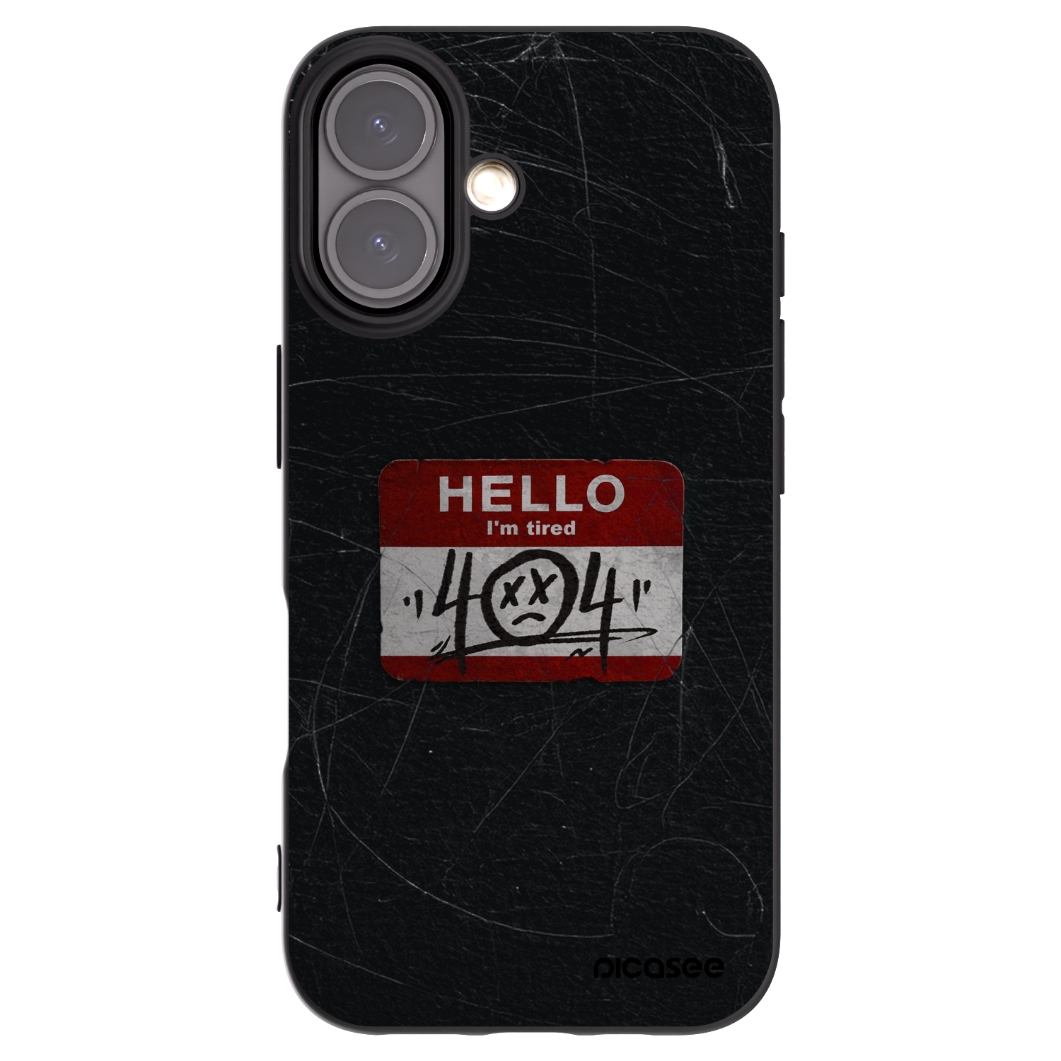 Picasee silikonový černý obal pro Apple iPhone 16 - HELLO 404