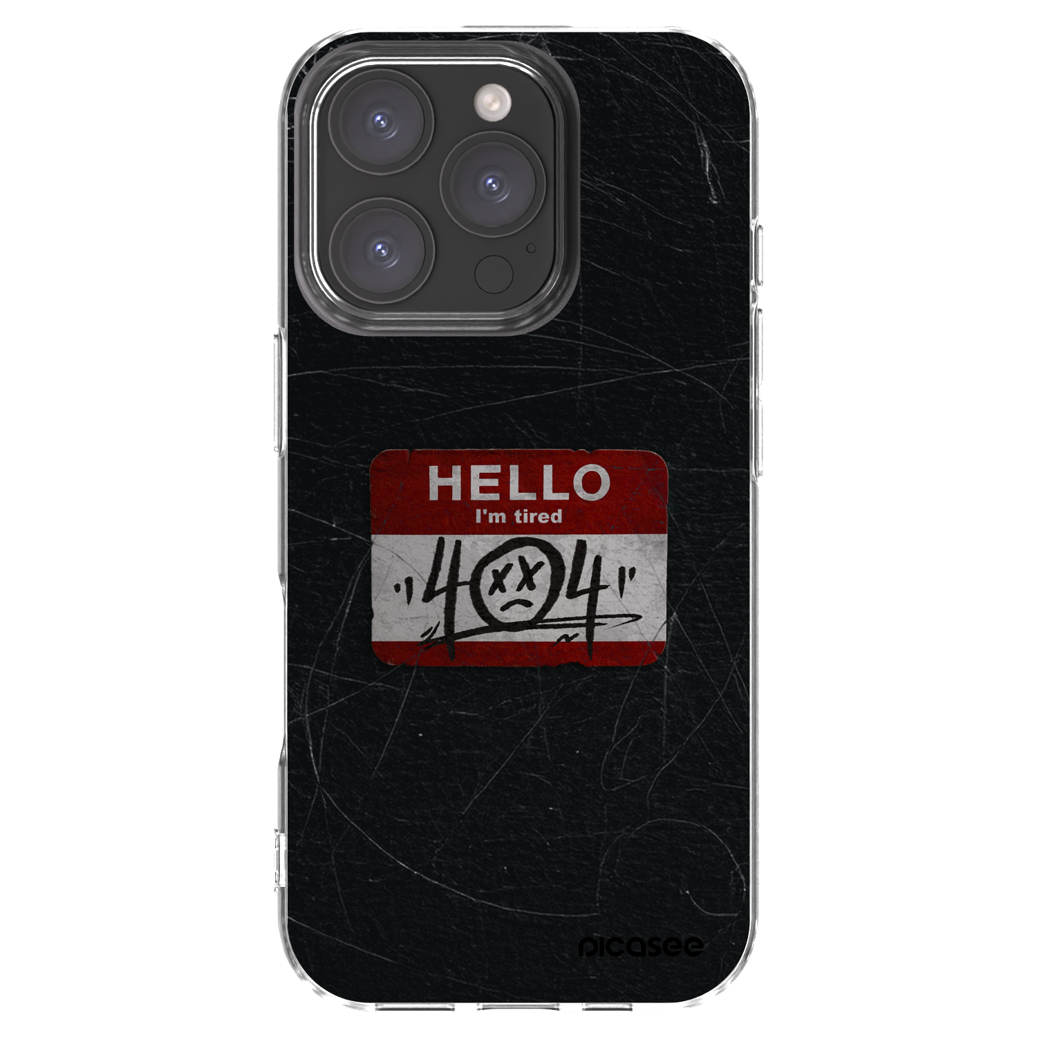 Picasee silikonový průhledný obal pro Apple iPhone 16 Pro - HELLO 404