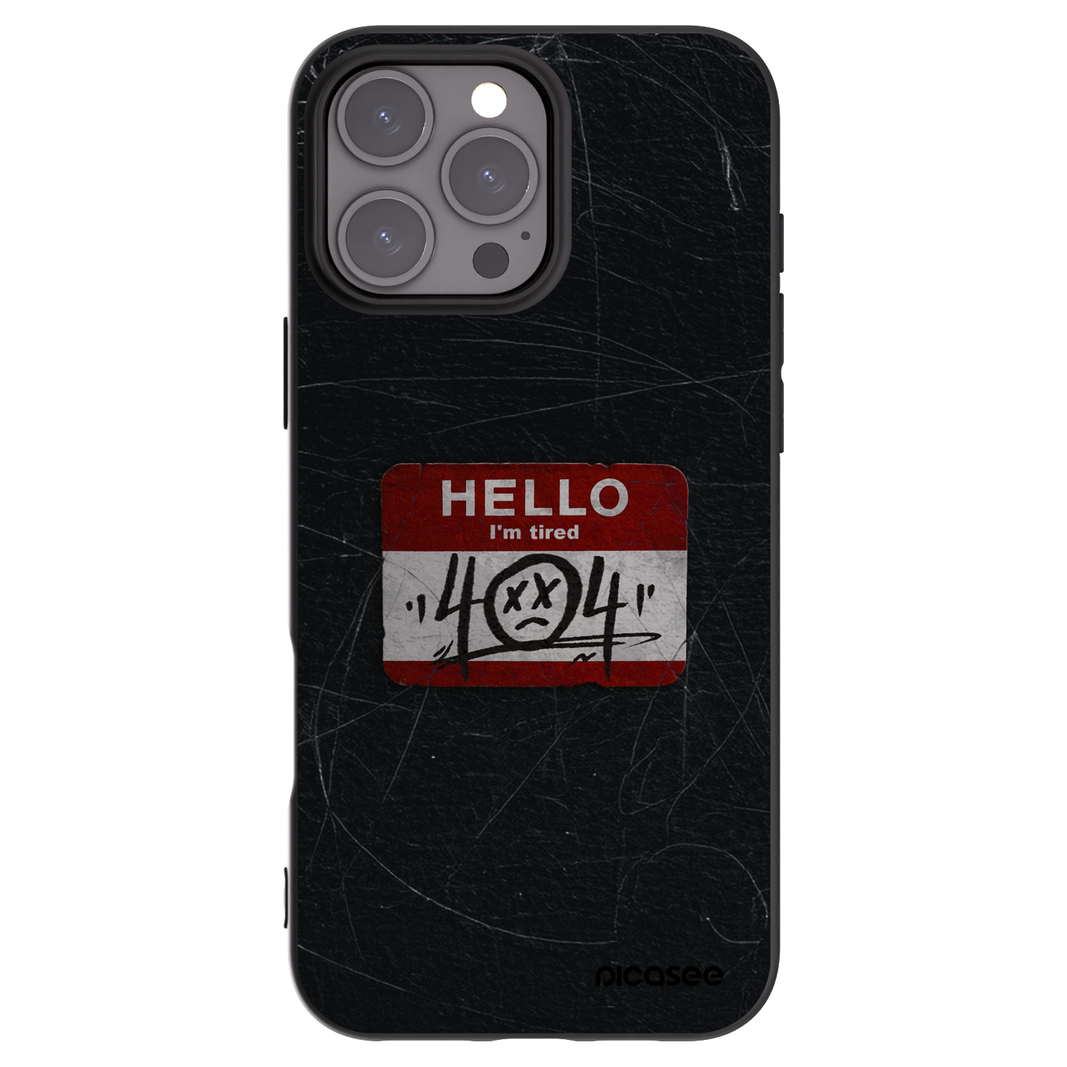Picasee silikonový černý obal pro Apple iPhone 16 Pro Max - HELLO 404