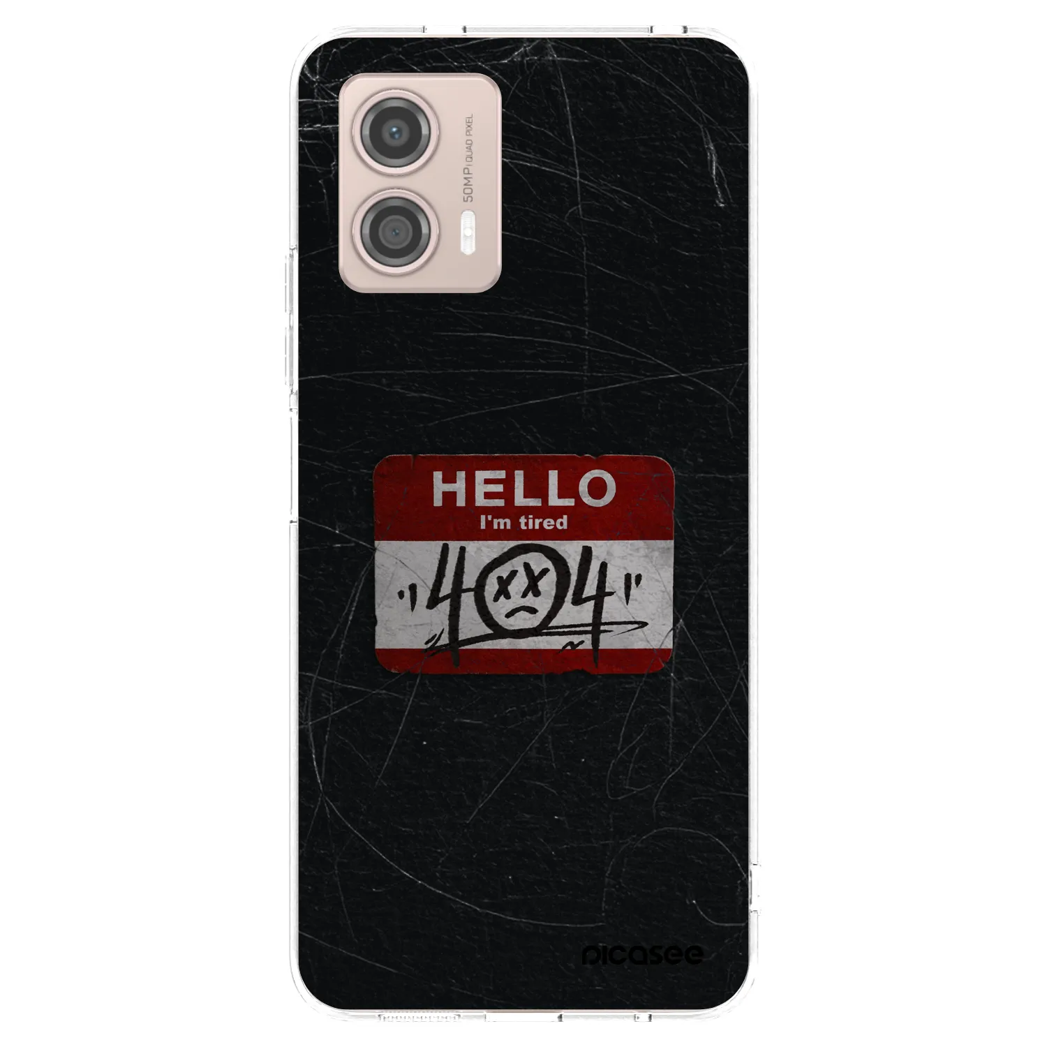 Picasee silikonový průhledný obal pro Motorola Moto G53 5G - HELLO 404