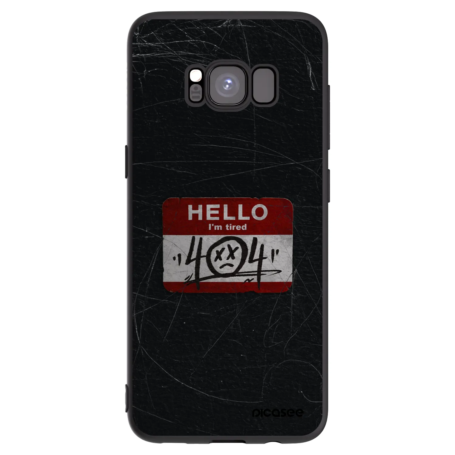 Picasee silikonový černý obal pro Samsung Galaxy S8 G950F - HELLO 404