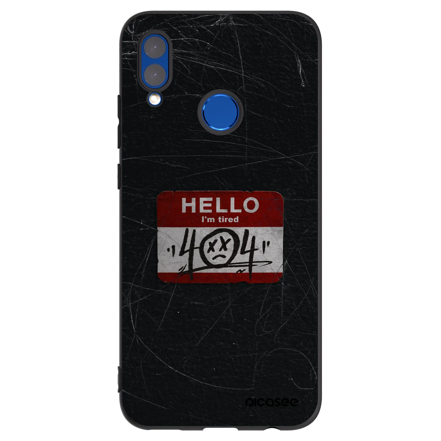 Picasee silikonový černý obal pro Huawei P Smart 2019 - HELLO 404