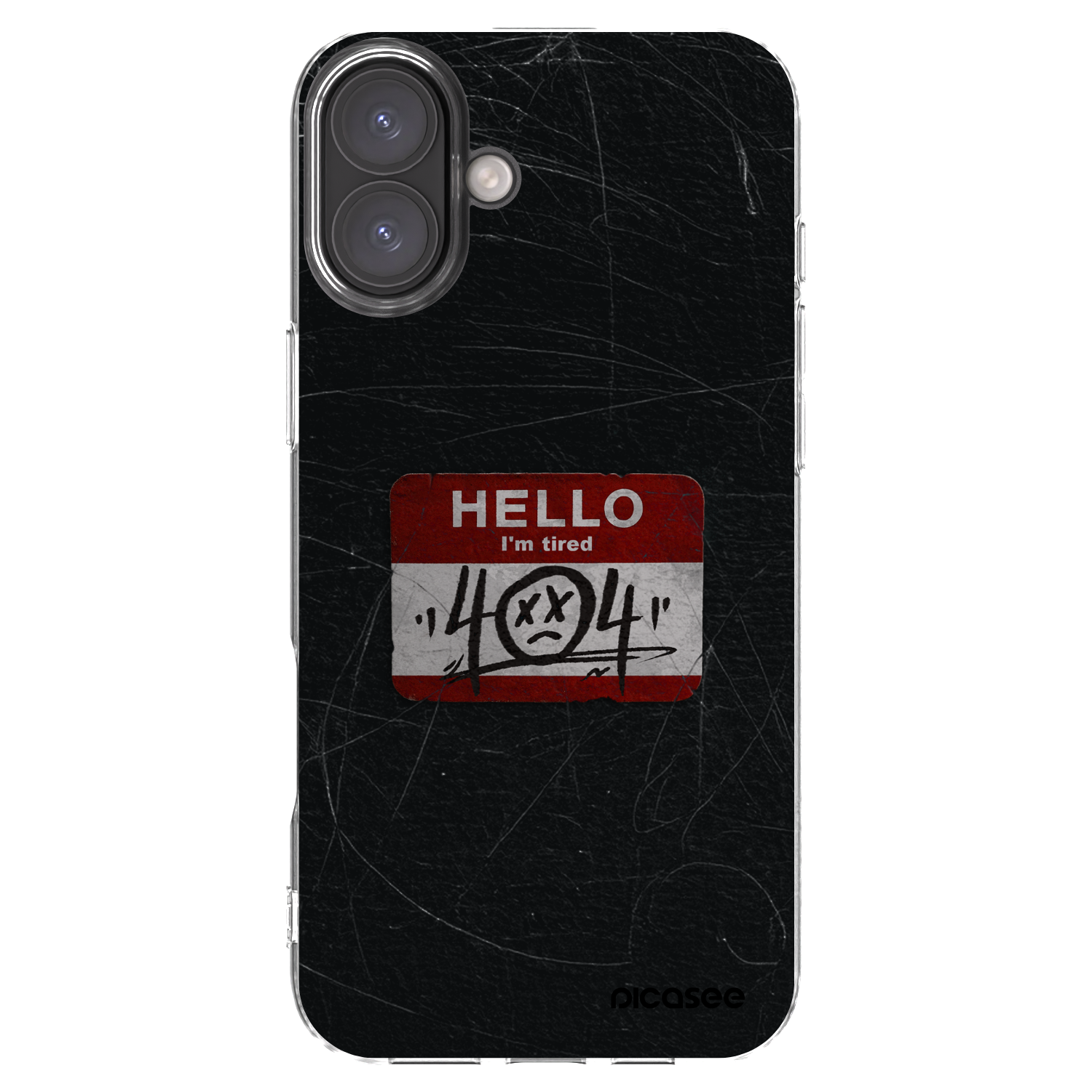 Picasee silikonový průhledný obal pro Apple iPhone 16 Plus - HELLO 404