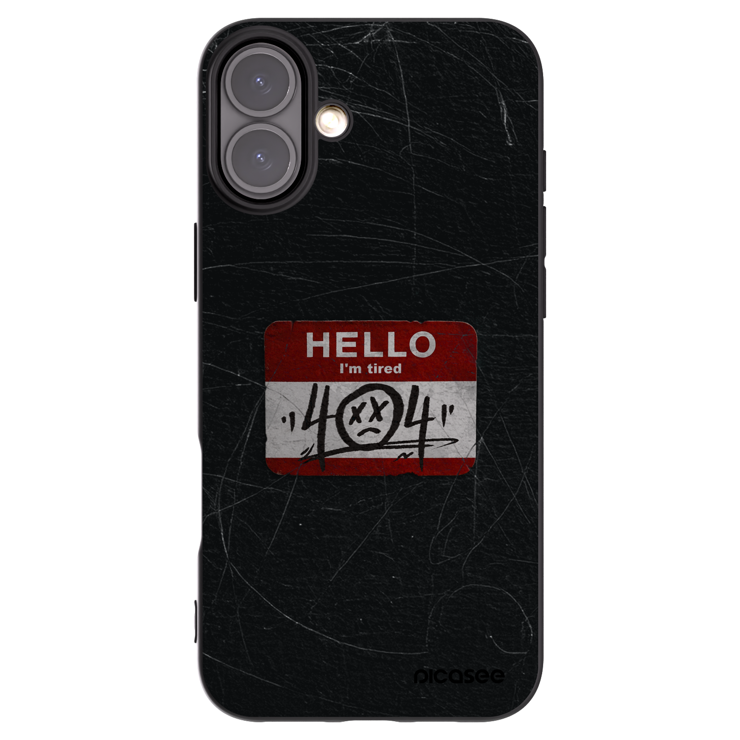 Picasee silikonový černý obal pro Apple iPhone 16 Plus - HELLO 404