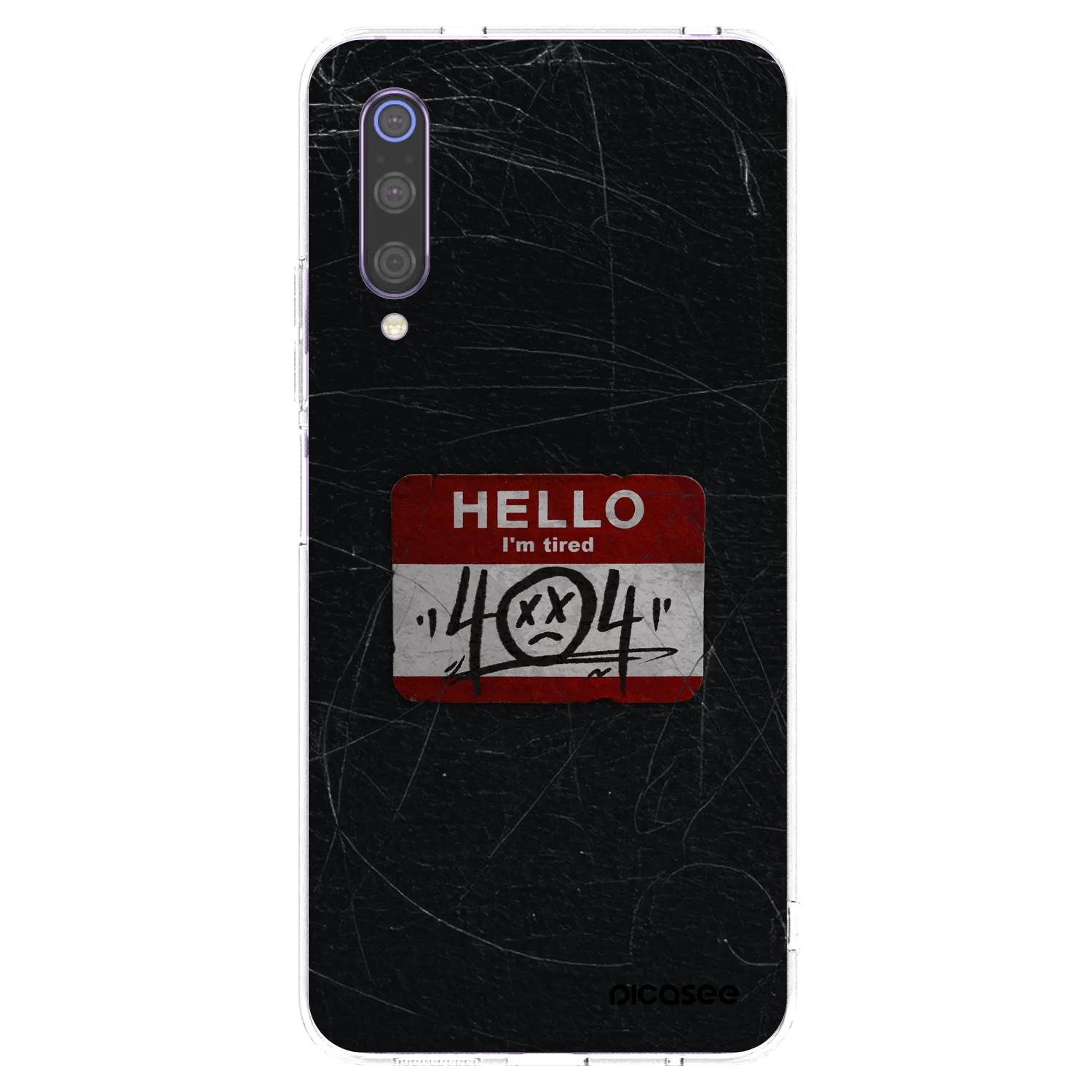 Picasee silikonový průhledný obal pro Xiaomi Mi 9 - HELLO 404