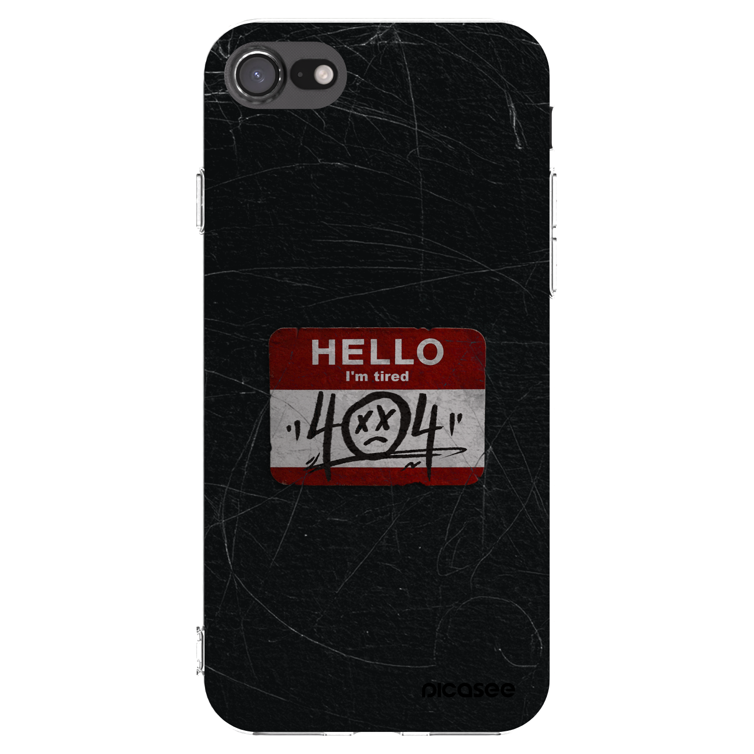 Picasee silikonový průhledný obal pro Apple iPhone 7 - HELLO 404