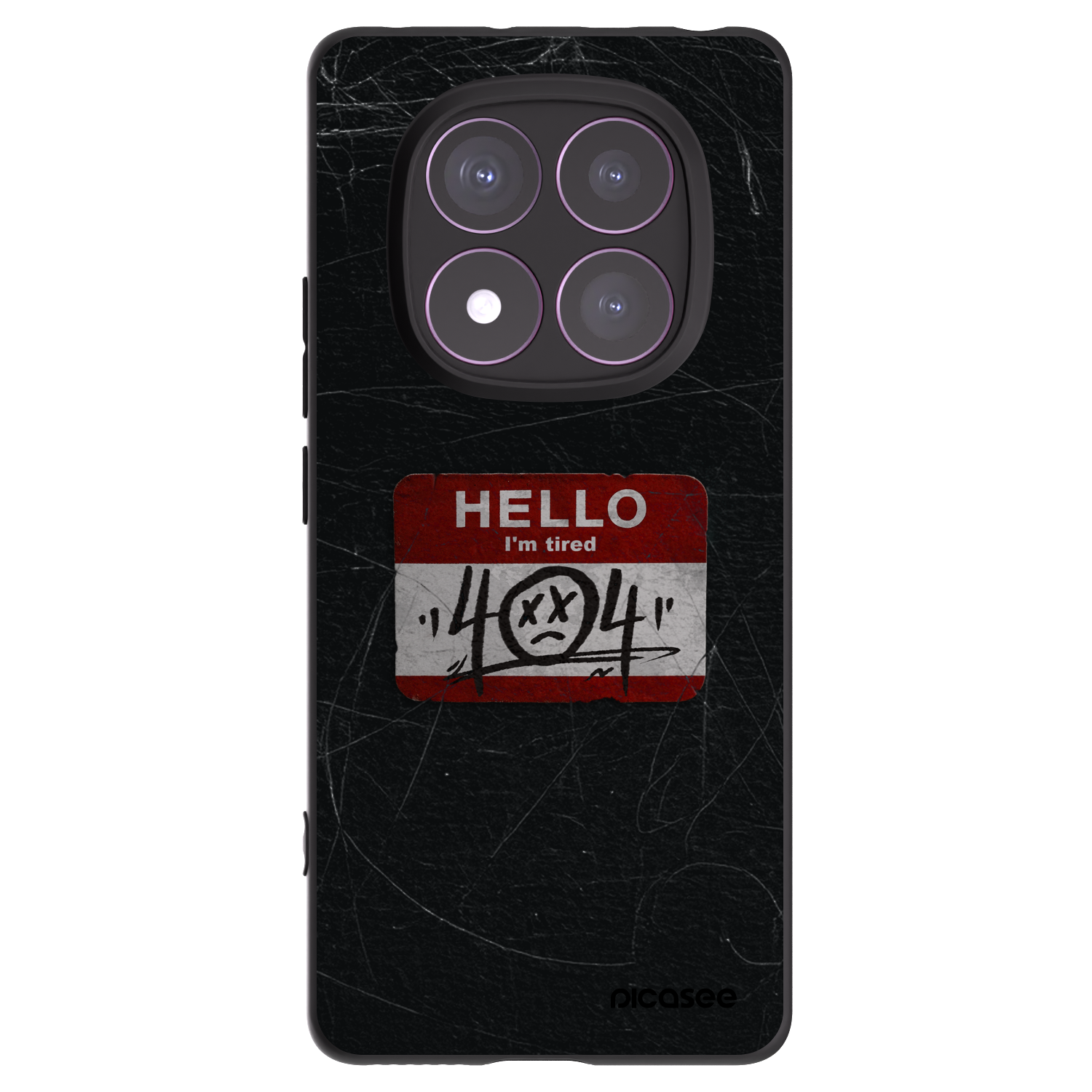 Picasee silikonový černý obal pro Xiaomi Redmi Note 14 Pro 4G - HELLO 404