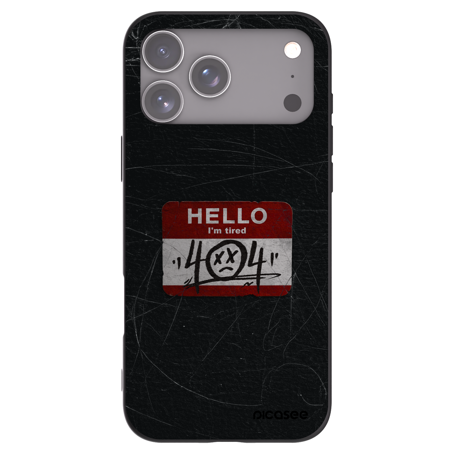 Picasee silikonový černý obal pro Apple iPhone 17 Pro Max - HELLO 404