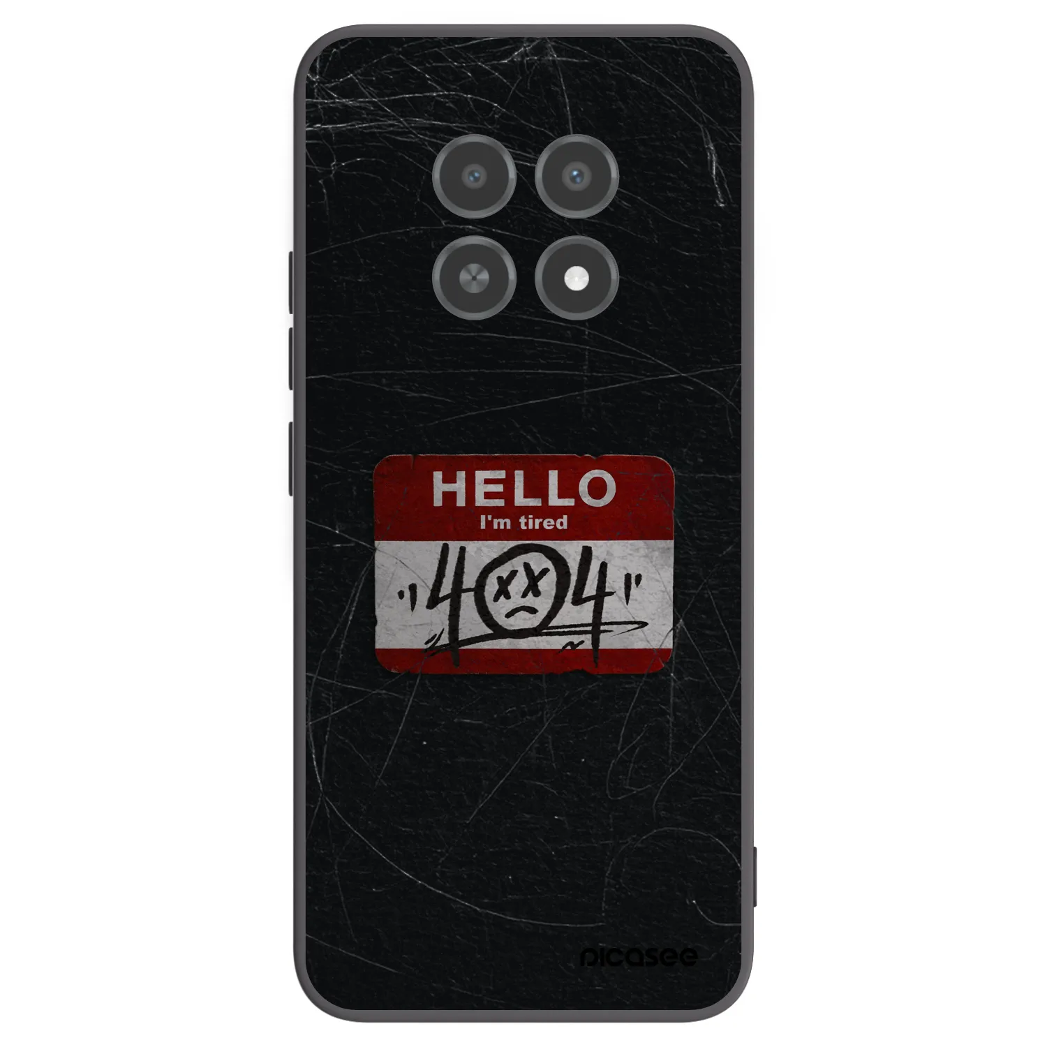 Picasee silikonový černý obal pro Realme 12X - HELLO 404