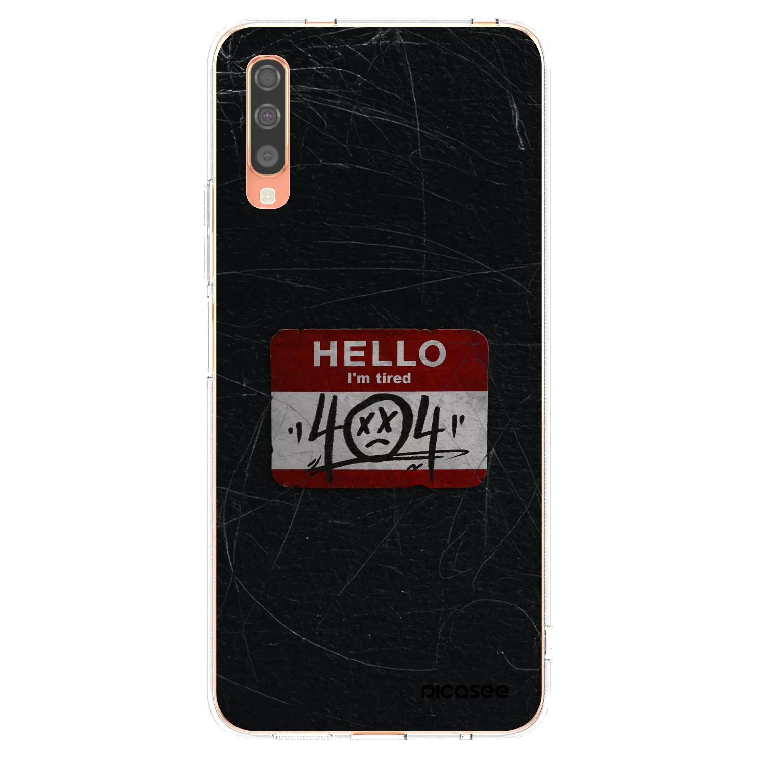 Picasee silikonový průhledný obal pro Samsung Galaxy A70 A705F - HELLO 404