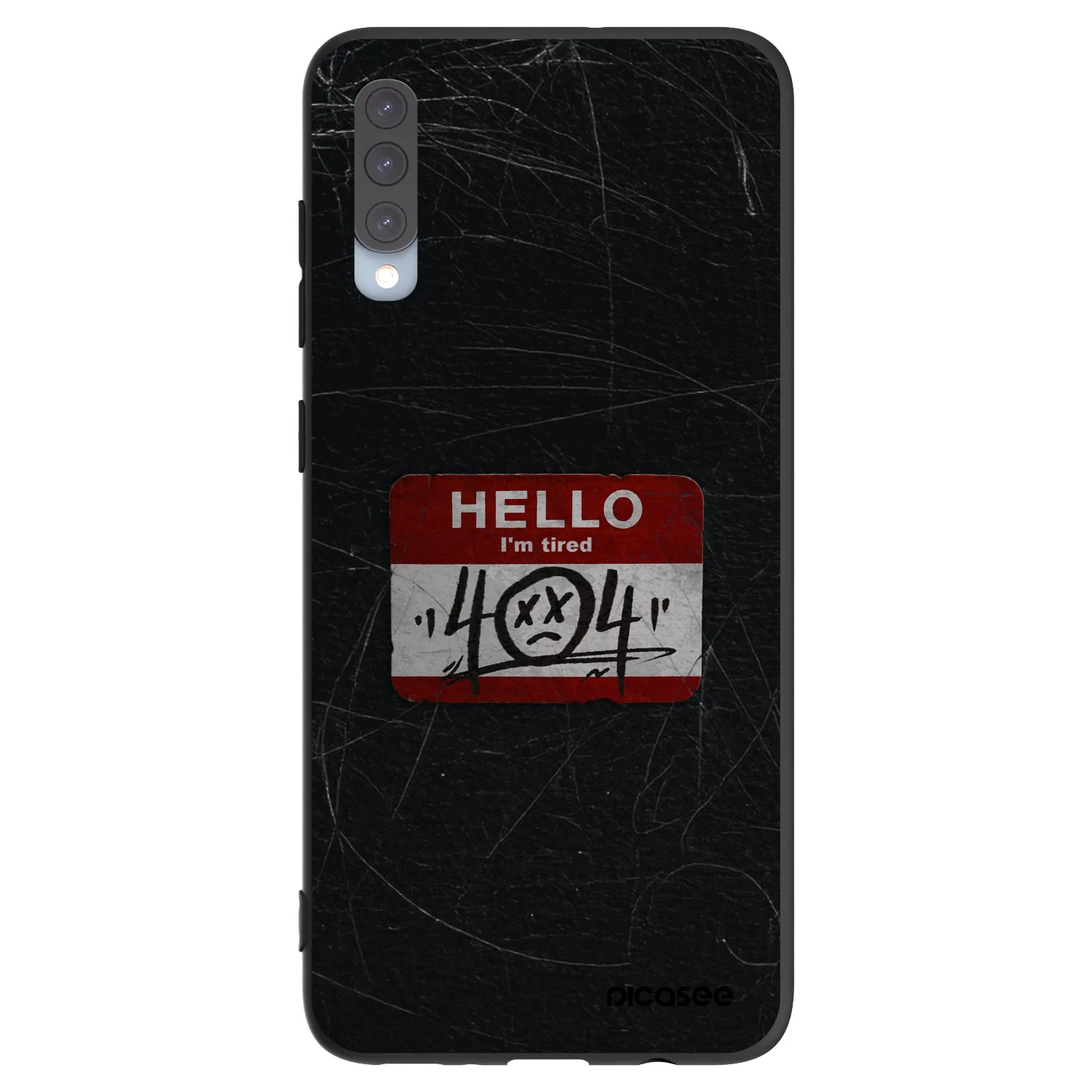 Picasee silikonový černý obal pro Samsung Galaxy A70 A705F - HELLO 404