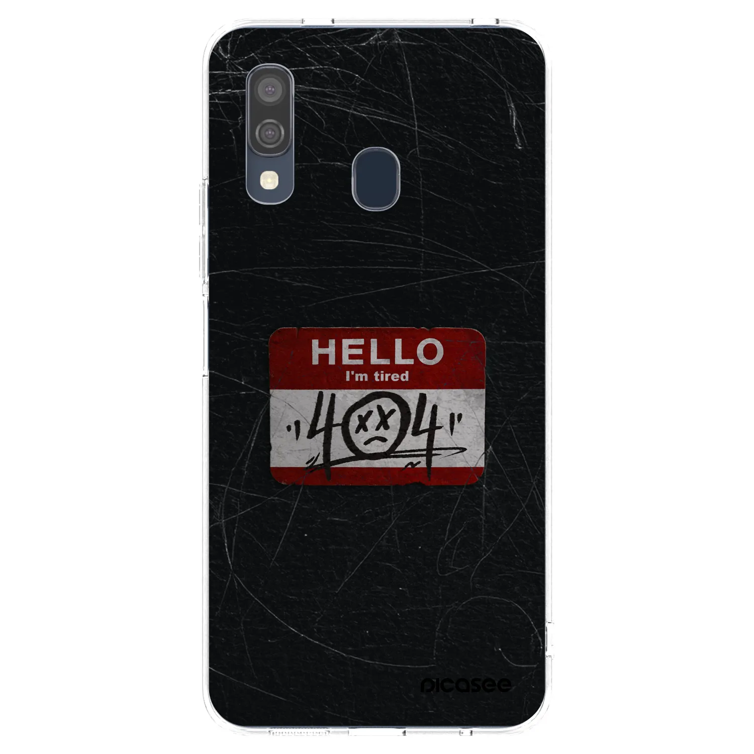 Picasee silikonový průhledný obal pro Samsung Galaxy A40 A405F - HELLO 404
