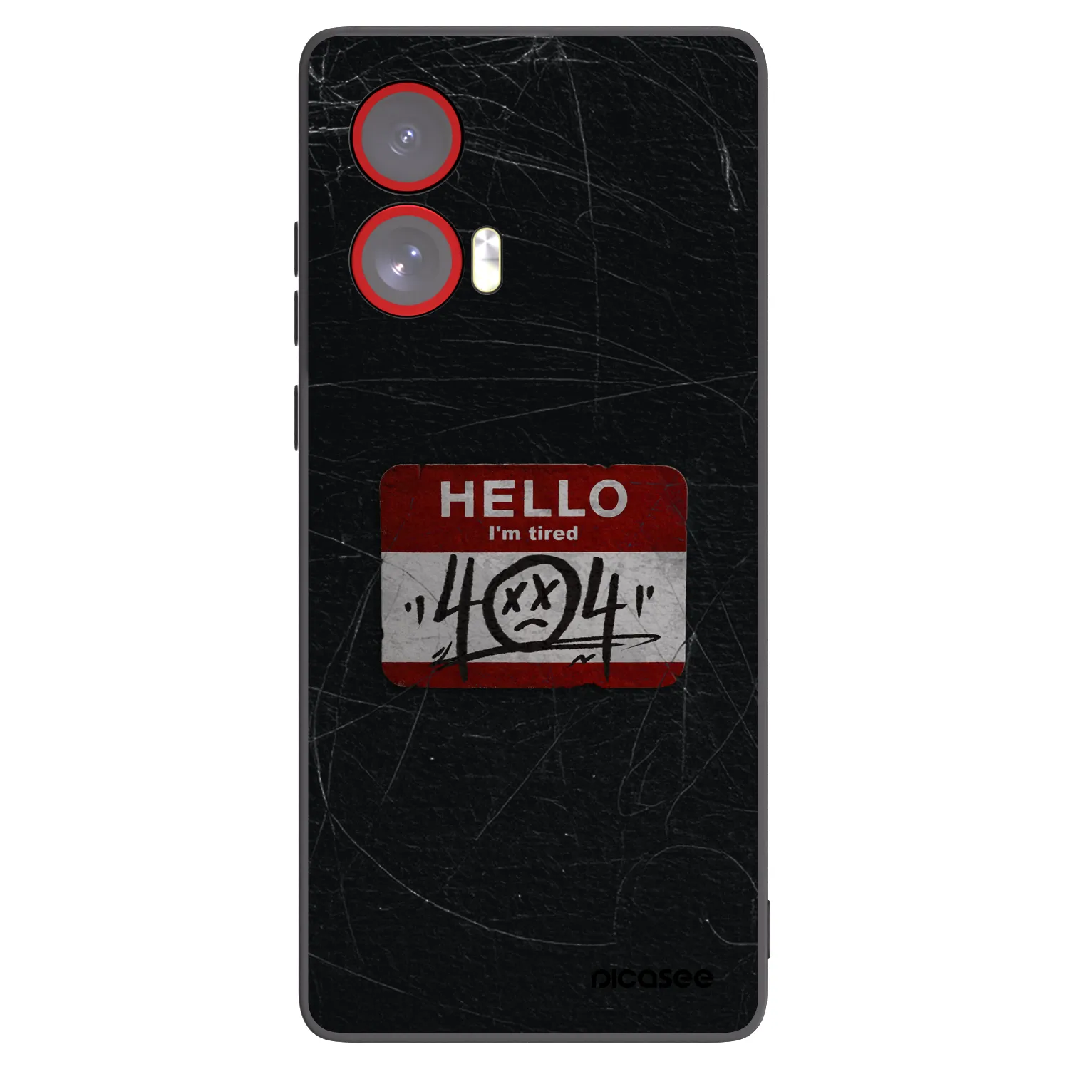 Picasee silikonový černý obal pro Motorola Edge 50 Fusion - HELLO 404