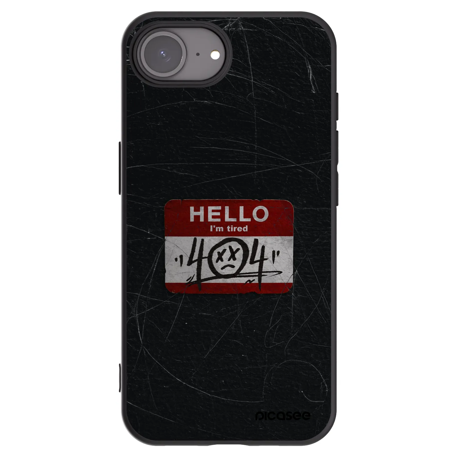 Picasee silikonový černý obal pro Apple iPhone 17e - HELLO 404