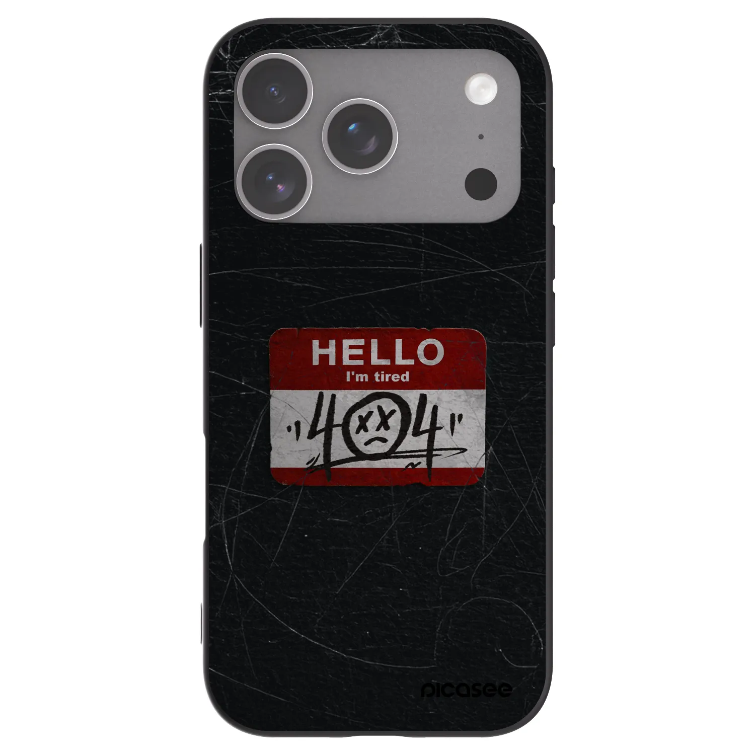 Picasee silikonový černý obal pro Apple iPhone 18 Pro - HELLO 404