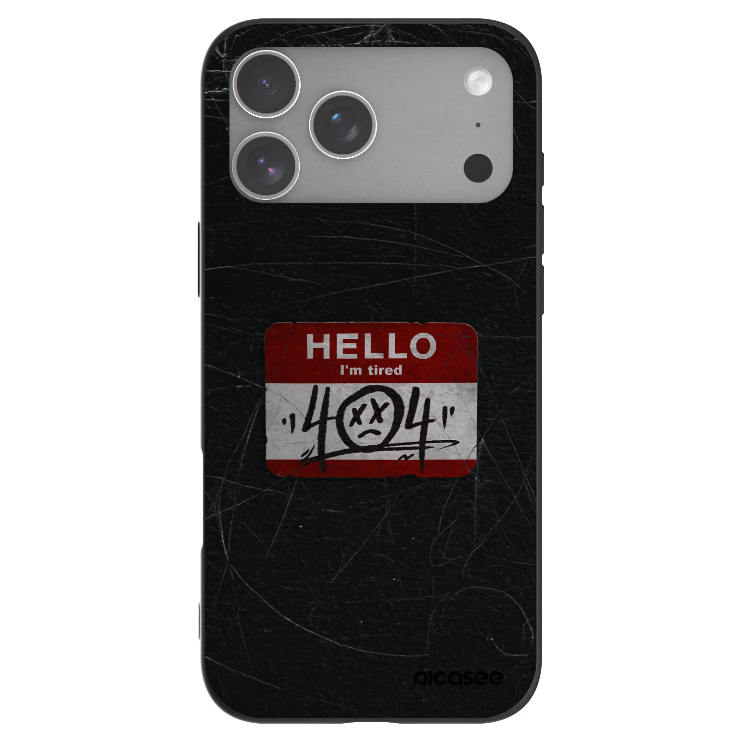 Picasee silikonový černý obal pro Apple iPhone 18 Pro Max - HELLO 404
