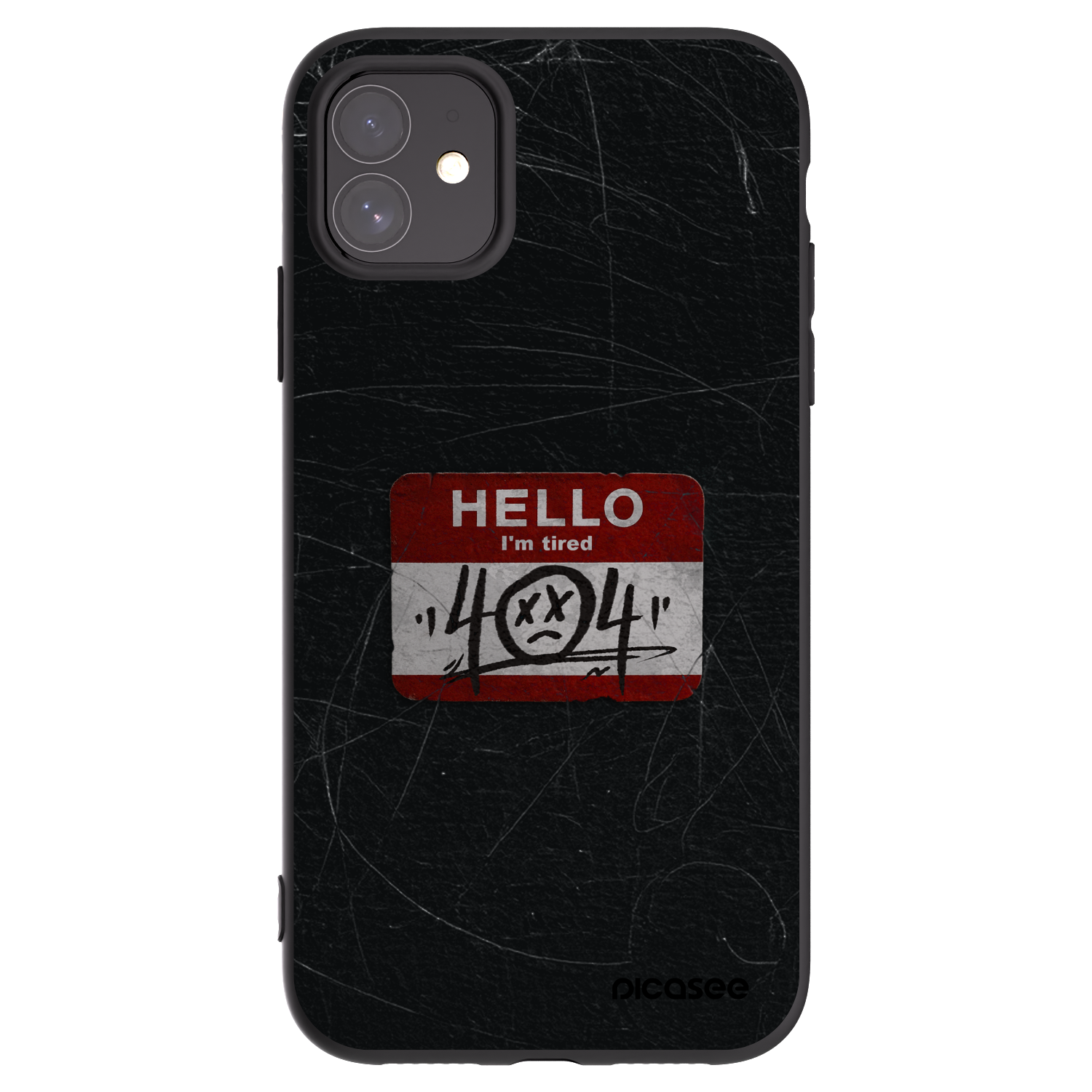 Picasee silikonový černý obal pro Apple iPhone 11 - HELLO 404