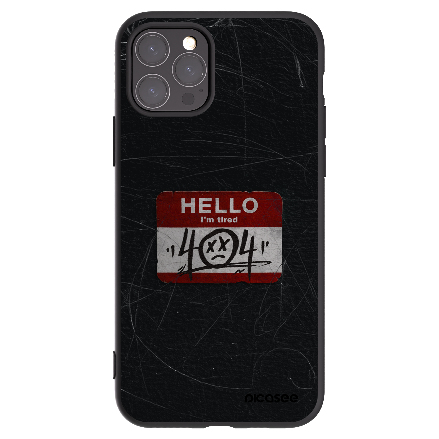 Picasee silikonový černý obal pro Apple iPhone 11 Pro - HELLO 404