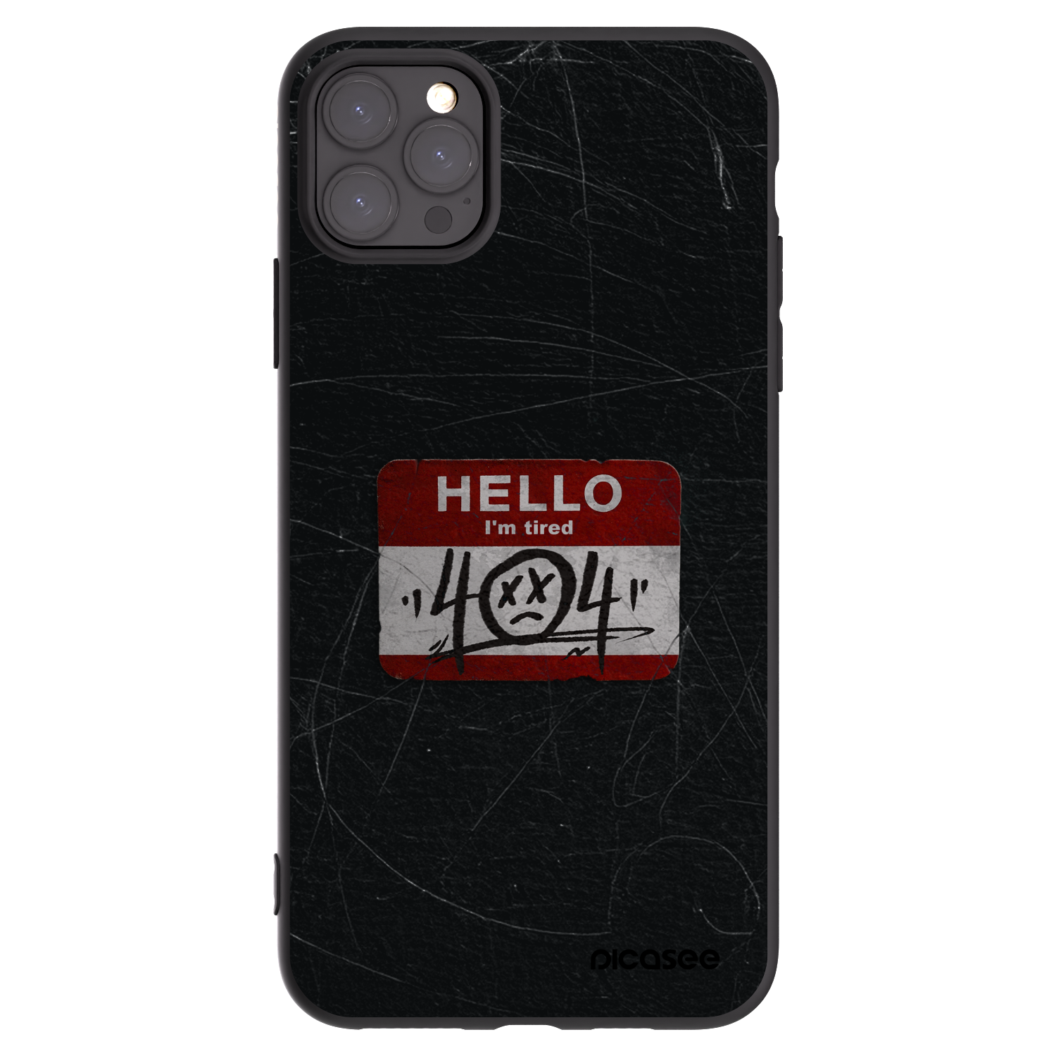 Picasee silikonový černý obal pro Apple iPhone 11 Pro Max - HELLO 404