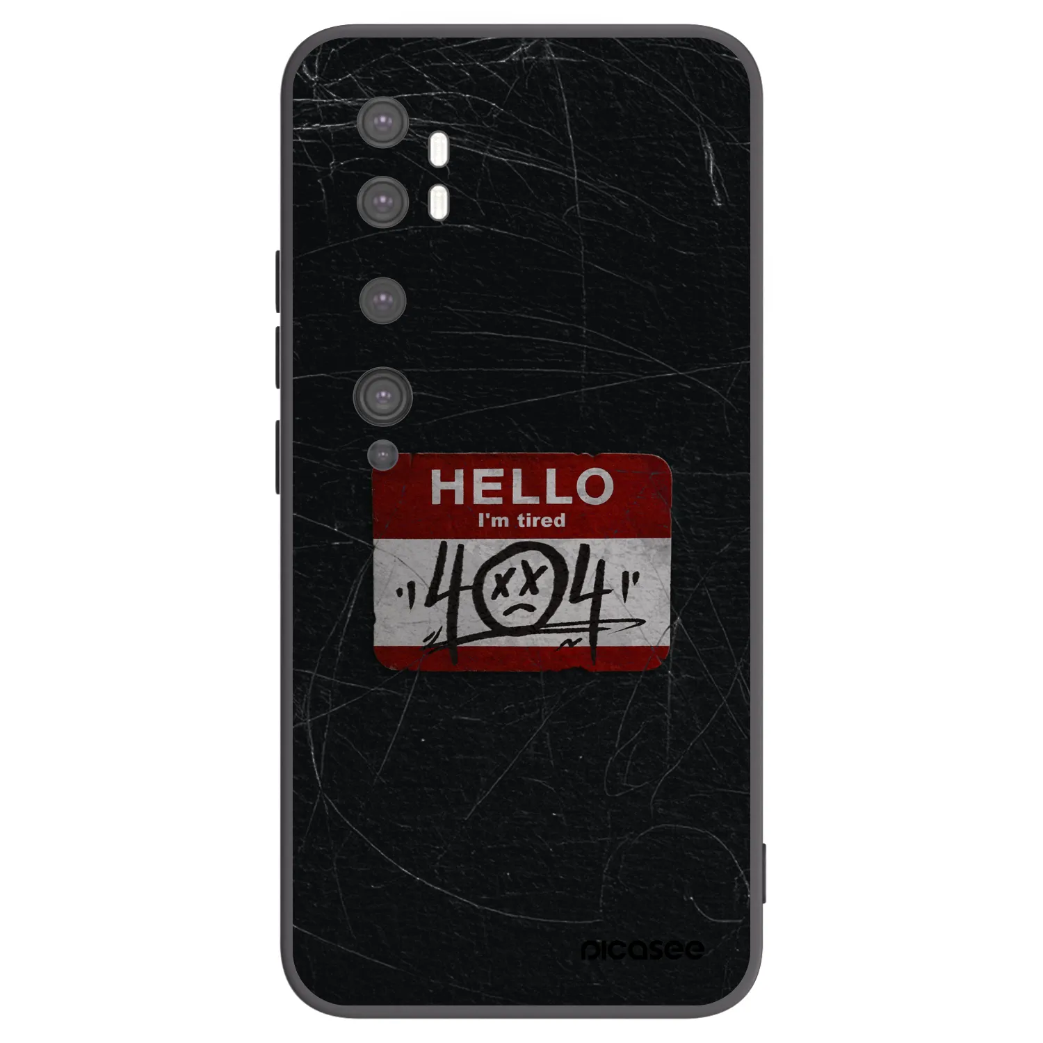 Picasee silikonový černý obal pro Xiaomi Mi Note 10 (Pro) - HELLO 404