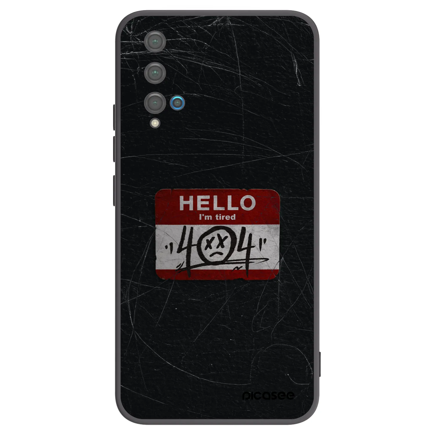 Picasee silikonový černý obal pro Huawei Nova 5T - HELLO 404