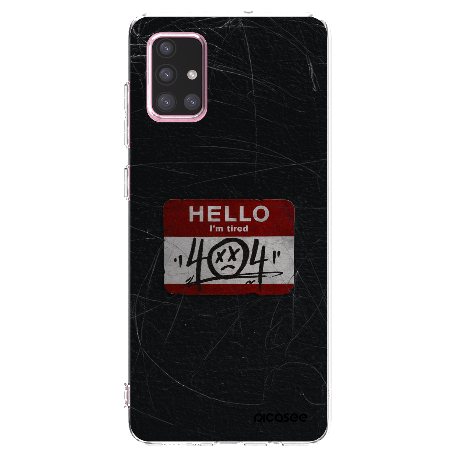 Picasee silikonový průhledný obal pro Samsung Galaxy A71 A715F - HELLO 404