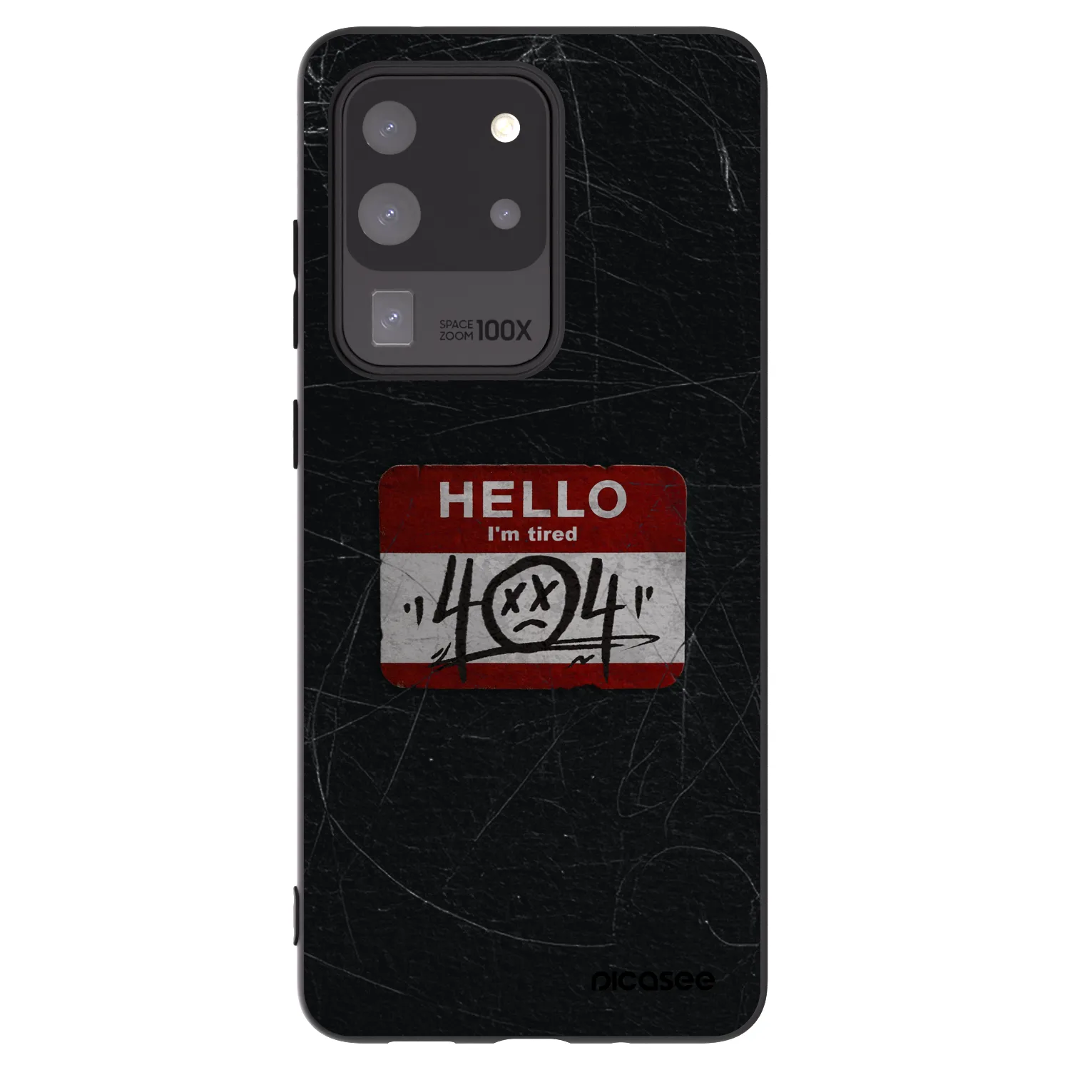 Picasee silikonový černý obal pro Samsung Galaxy S20 Ultra 5G G988F - HELLO 404