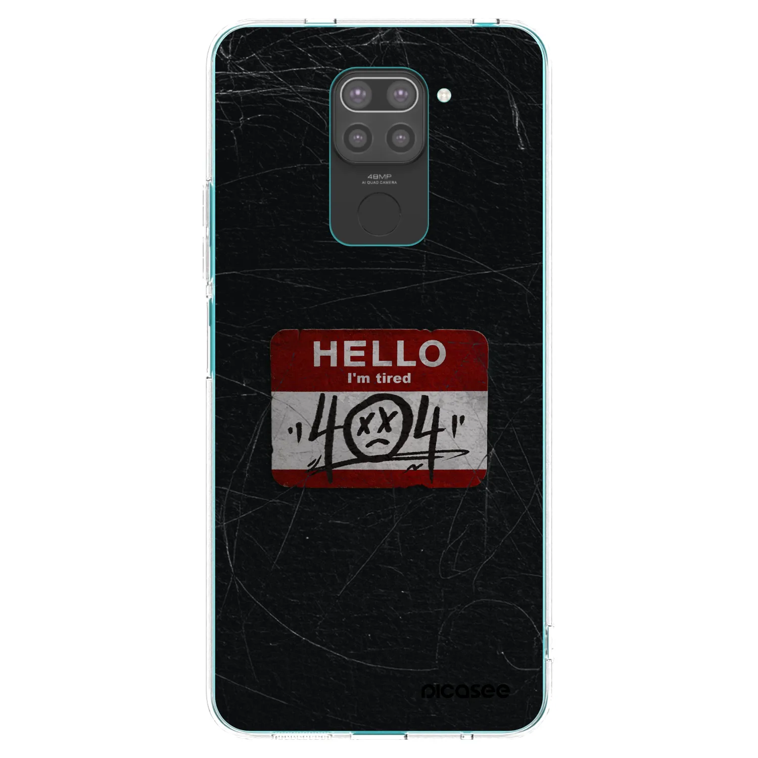 Picasee silikonový černý obal pro Xiaomi Redmi Note 9 - HELLO 404