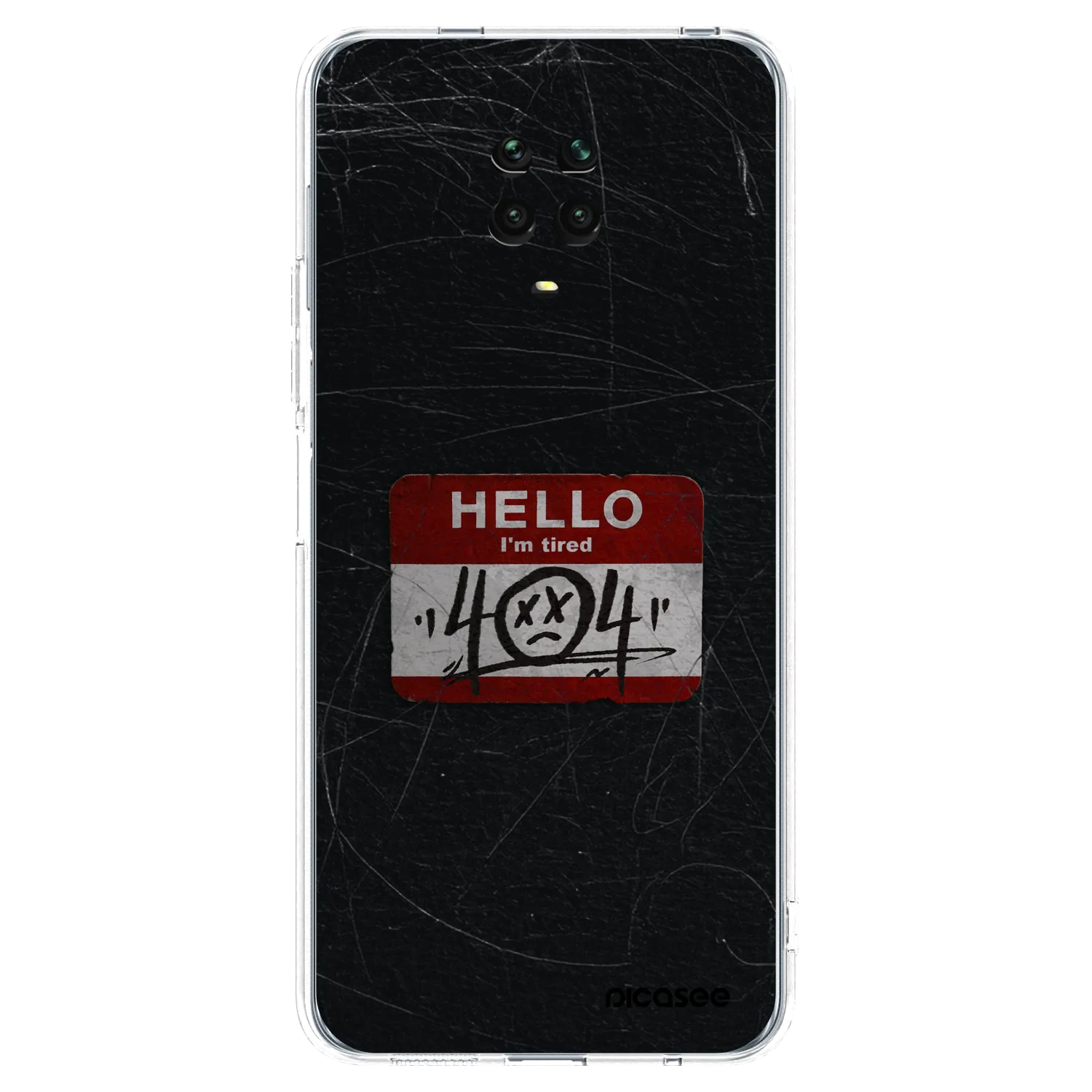 Picasee silikonový průhledný obal pro Xiaomi Redmi Note 9S - HELLO 404