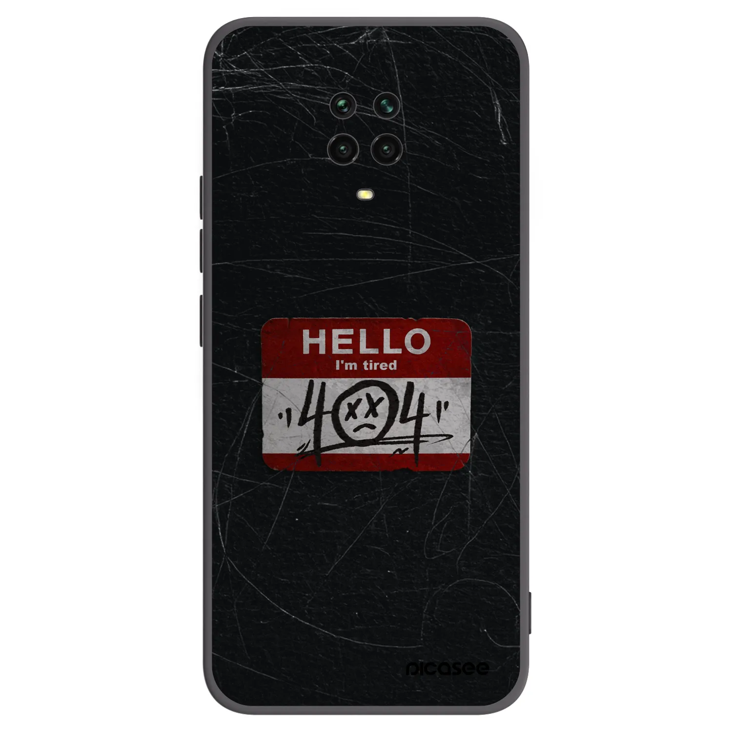Picasee silikonový černý obal pro Xiaomi Redmi Note 9S - HELLO 404