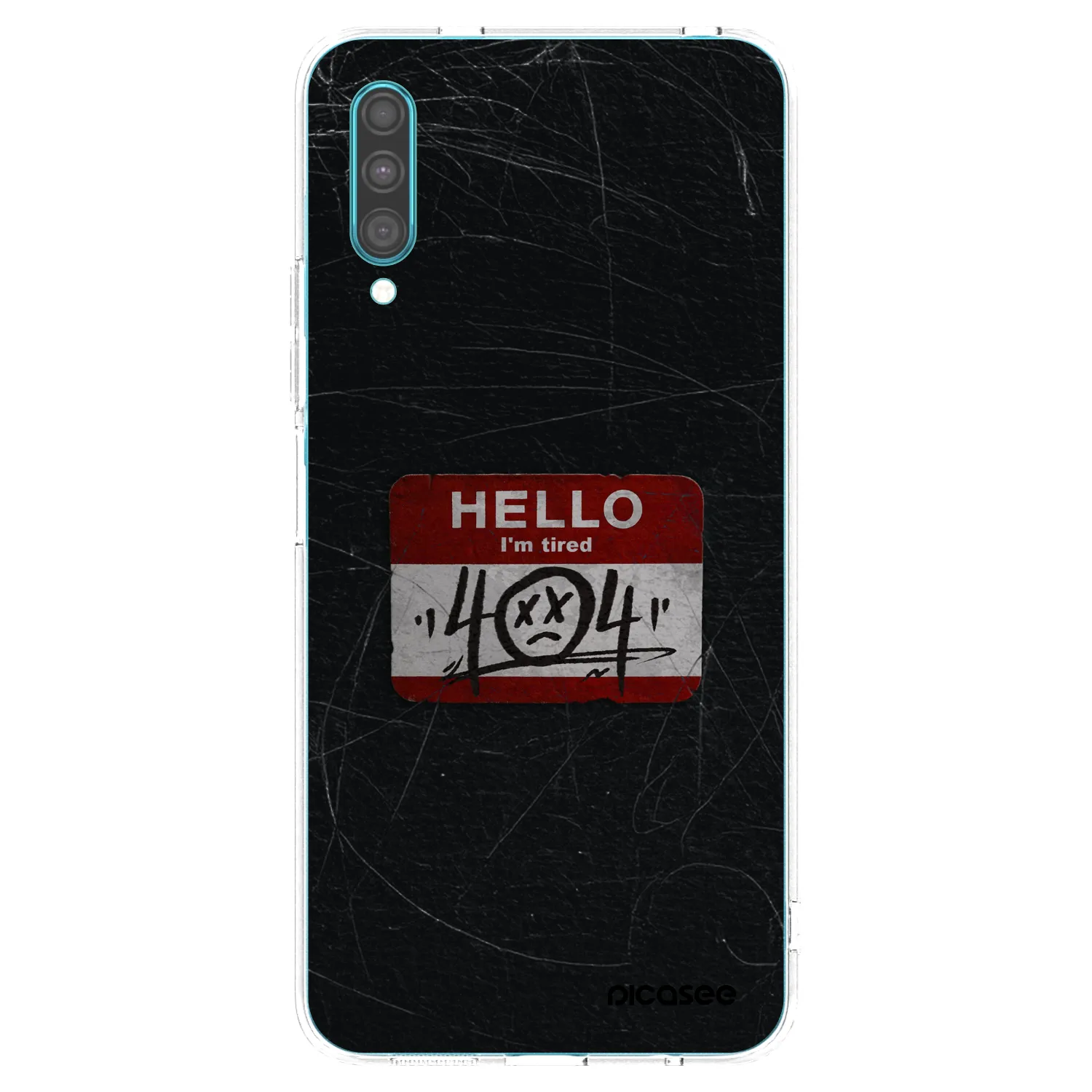 Picasee silikonový průhledný obal pro Samsung Galaxy A30s A307F - HELLO 404