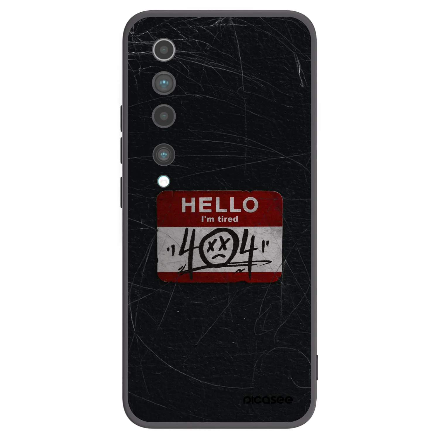 Picasee silikonový černý obal pro Xiaomi Mi 10 - HELLO 404