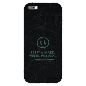 Picasee silikonový průhledný obal pro Apple iPhone 5/5S/SE - LEFT A MARK