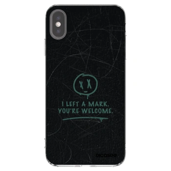 Picasee silikonový průhledný obal pro Apple iPhone XS Max - LEFT A MARK