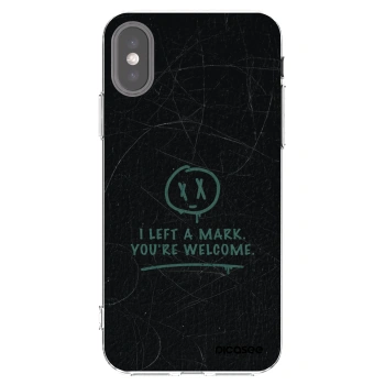 Picasee silikonový průhledný obal pro Apple iPhone X/XS - LEFT A MARK