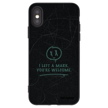 Picasee silikonový černý obal pro Apple iPhone X/XS - LEFT A MARK