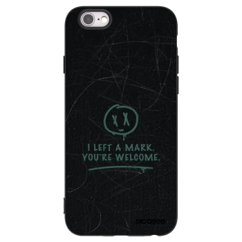 Picasee silikonový černý obal pro Apple iPhone 6/6S - LEFT A MARK