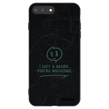 Picasee silikonový černý obal pro Apple iPhone 8 Plus - LEFT A MARK