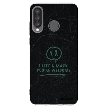 Picasee silikonový průhledný obal pro Huawei P30 Lite - LEFT A MARK