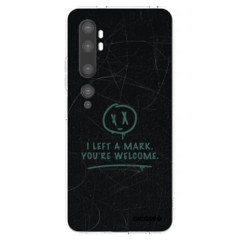 Picasee silikonový průhledný obal pro Xiaomi Mi Note 10 (Pro) - LEFT A MARK