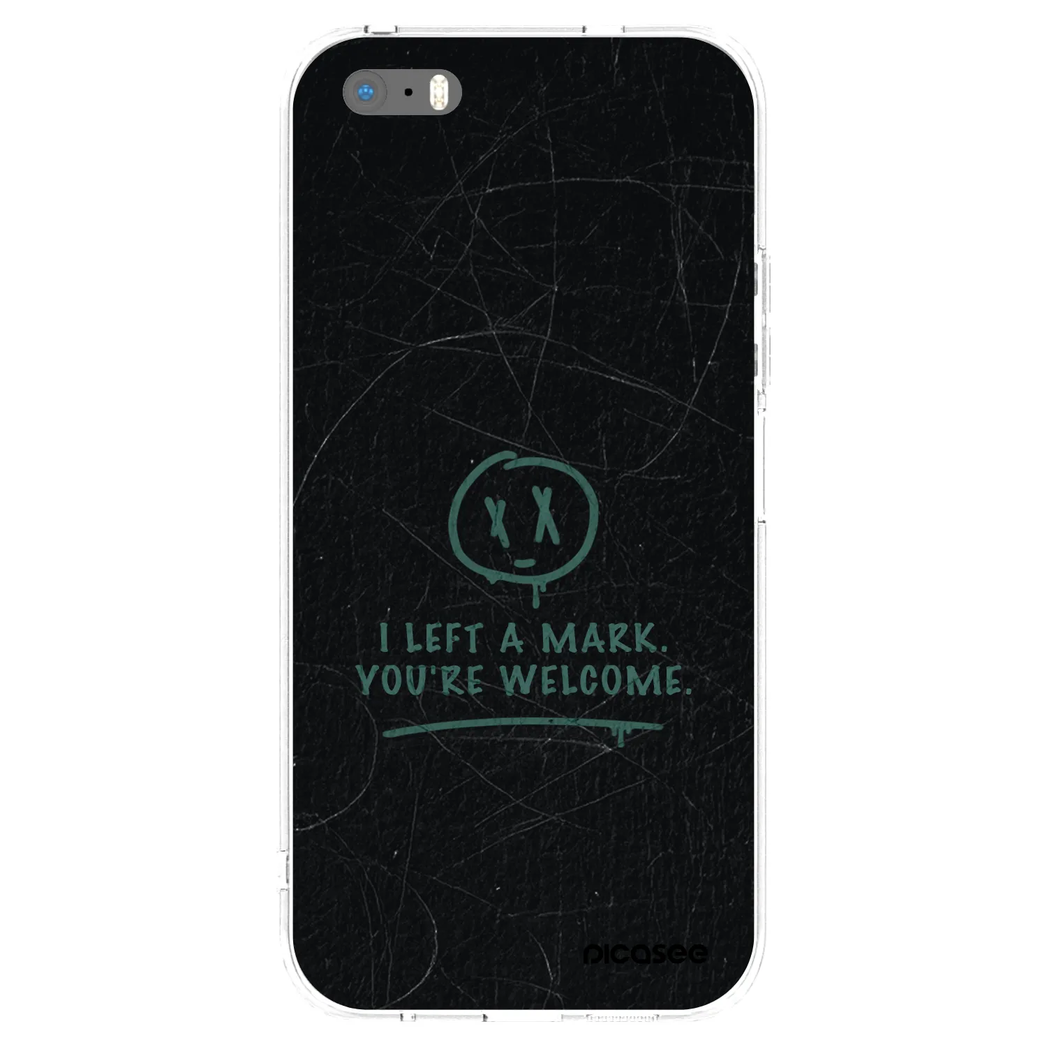 Picasee silikonový průhledný obal pro Apple iPhone 5/5S/SE - LEFT A MARK