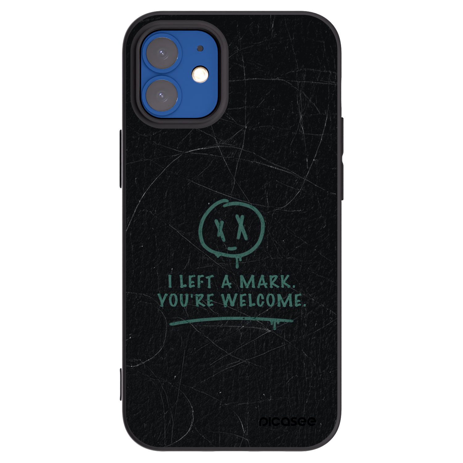 Picasee silikonový černý obal pro Apple iPhone 12 mini - LEFT A MARK