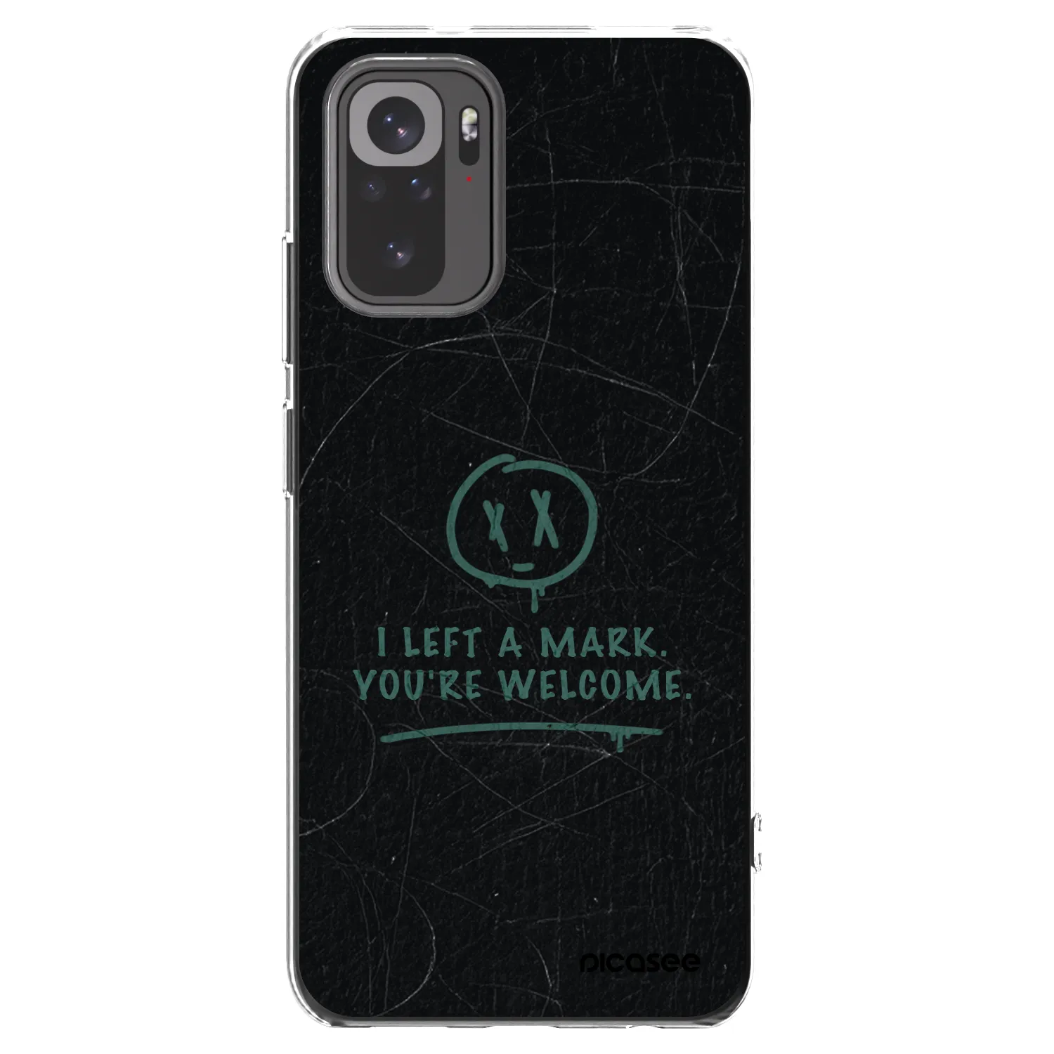 Picasee silikonový průhledný obal pro Xiaomi Redmi Note 10S - LEFT A MARK