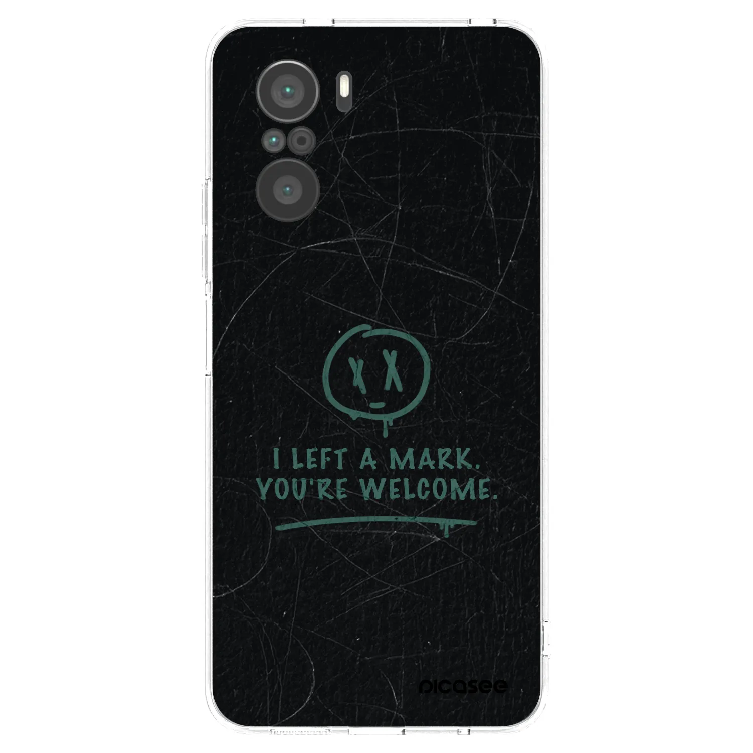 Picasee silikonový průhledný obal pro Xiaomi Poco F3 - LEFT A MARK