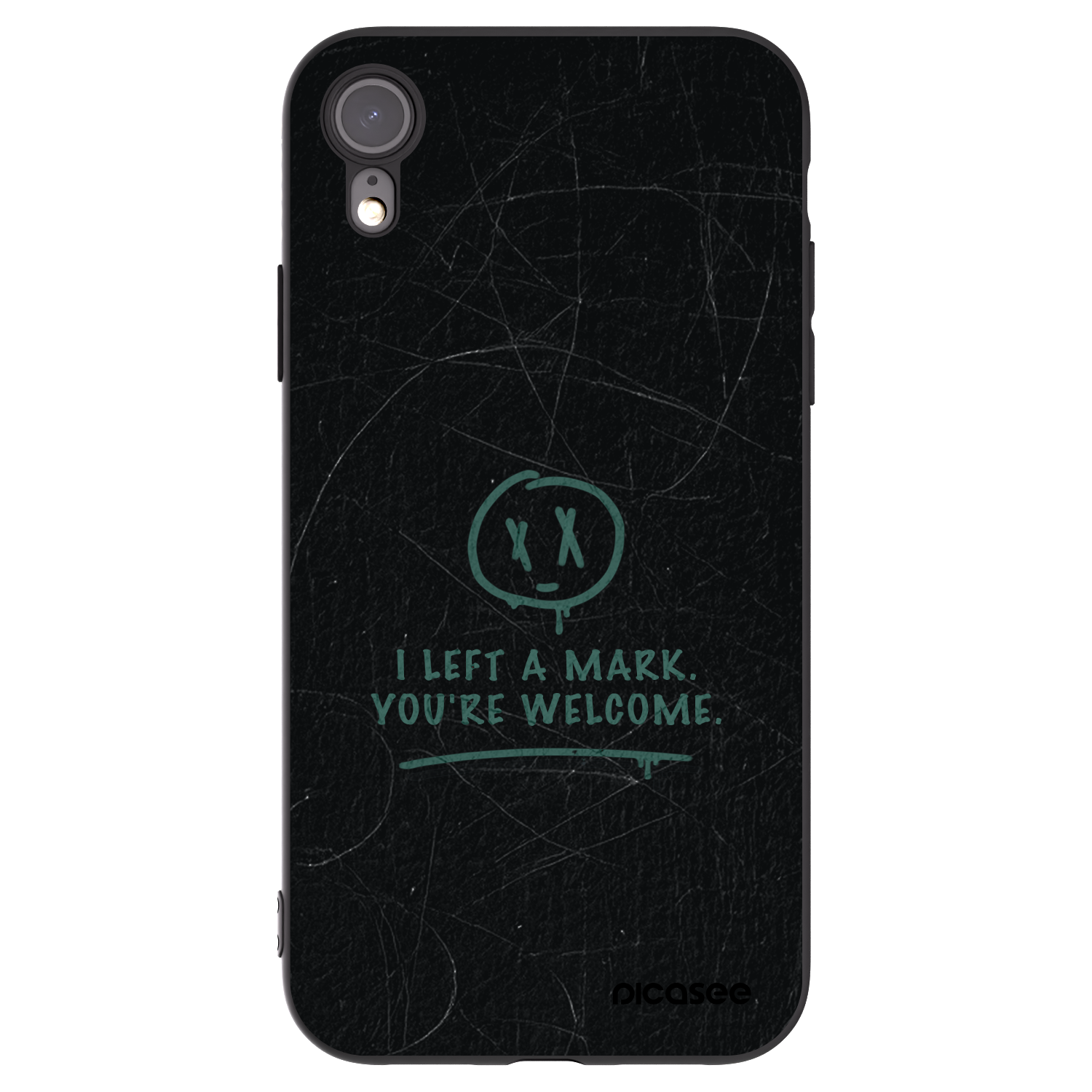 Picasee silikonový černý obal pro Apple iPhone XR - LEFT A MARK